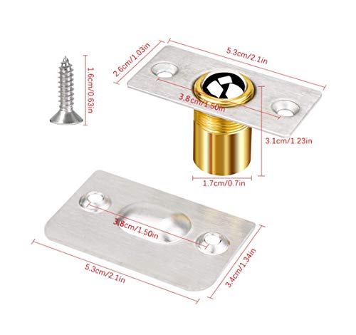 Repuhand 4Pcs Cerradura de Puerta de Bola de Rodillo de Acero Inoxidable Cierre de Resorte Bola de Rodillo Ajustable