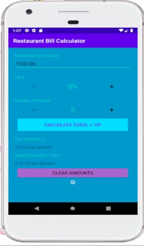 Restaurant Bill and Tip Calculator