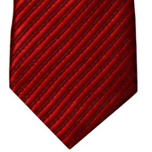 Retreez Corbata fina para hombres con textura de rayas Rojo vino