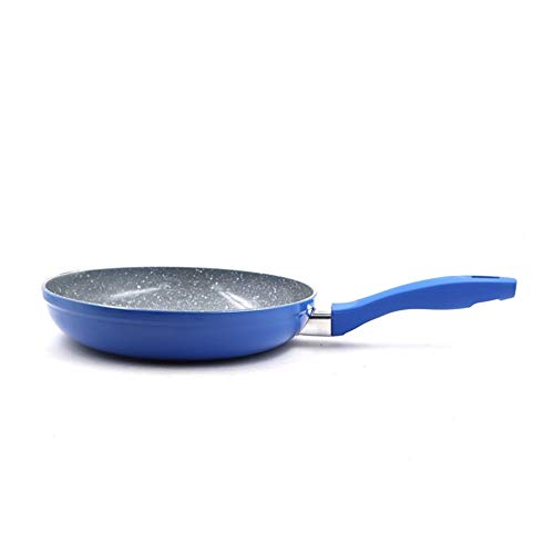 Revestimiento Cerámico Sartén Antiadherente Sartén Granito Cocina De La Venta Directa Tx Negocio (Color : Blue, Sheet Size : 22 cm)