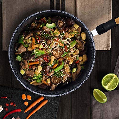 REWD Sartenes Antiadherentes Maifan Piedra Pan, adherente no fumaba for no Recubrimiento Wok/Filete Tortilla/Cocina de inducción Cocina de Gas Universal Cocina, Hogar/Restaurante Woks y Sartenes Anti