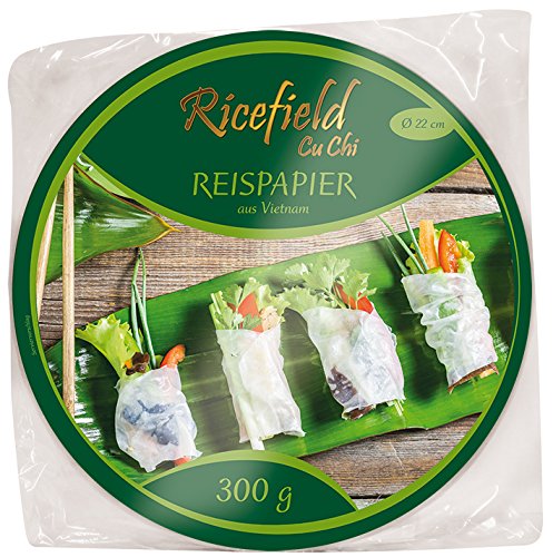 Ricefield Papel De Arroz, 22 cm, Pack de 300 g