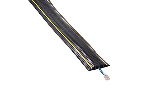 Riel de cable flexible de 3 canales de PVC con rayas amarillas