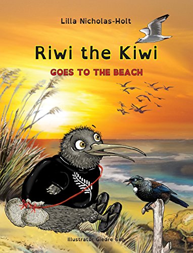 Riwi the Kiwi Goes to the Beach (OpenDyslexic) (English Edition)