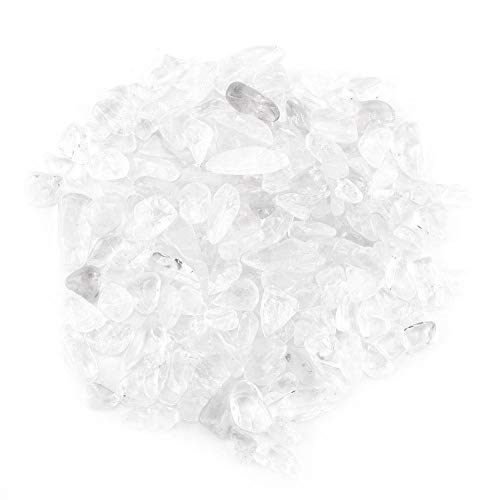 Rockyin Tumbled Piedra machacada Chips Natural del Cristal de Cuarzo Piezas (Blanco)