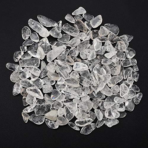 Rockyin Tumbled Piedra machacada Chips Natural del Cristal de Cuarzo Piezas (Blanco)