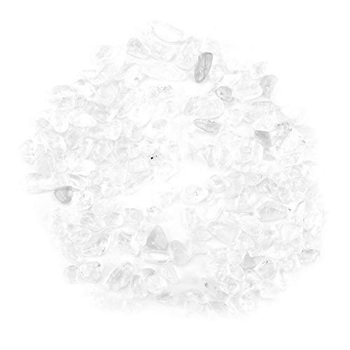 Rockyin Tumbled Piedra machacada Chips Natural del Cristal de Cuarzo Piezas (Blanco)