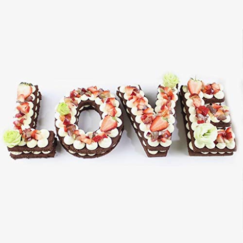 Rolin Roly 26 Piezas 10 Inch Molde Letras Grandes para Tarta Cumpleaños, Juego de Moldes para Aniversario, Bodas, Alphabet Cake Mould