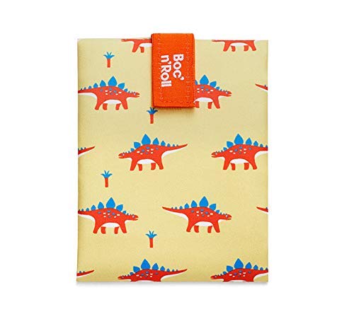 Roll'eat - Boc'n'Roll Animals Dino - Bolsa Merienda Porta Bocadillos Ecológica y Reutilizable sin BPA