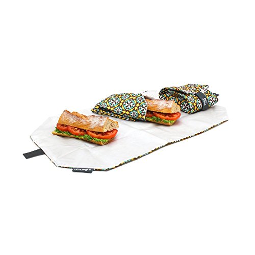 Roll'eat - Boc'n'Roll Tiles Bolsa Merienda Porta Bocadillos Ecológica y Reutilizable sin BPA, Gotic