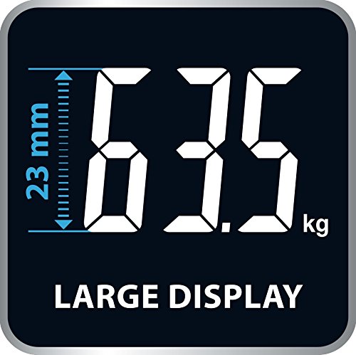 Rowenta BS1060 Premiss - Báscula Digital con Pantalla LCD, Compacta, Capacidad de 150 kg, Plataforma de Vidrio y Apagado Automático que Incluye Pilas, color Negro