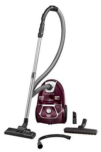 Rowenta Compact Power Morado RO3969EA - Aspirador trineo con bolsa de alta filtración y filtro permanente gran eficiencia, depósito de 3 L, cable de 6.2 m, accesorios de coche para más versatilidad