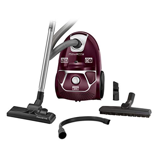 Rowenta Compact Power Morado RO3969EA - Aspirador trineo con bolsa de alta filtración y filtro permanente gran eficiencia, depósito de 3 L, cable de 6.2 m, accesorios de coche para más versatilidad