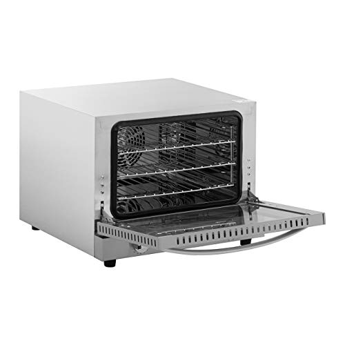 Royal Catering Horno De Convección Profesional Para Hostelería RCCO-2.1 (Temporizador de 0 a 120 min, 70-250 °C, 2.150 W, 3 rejillas incluidas)