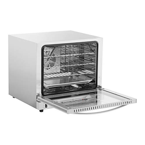 Royal Catering Horno De Convección Profesional Para Hostelería RCCO-3.0 (Temporizador de 0 a 120 min, 65-250 °C, 2.800 W, 3 rejillas y una bandeja incluidas)