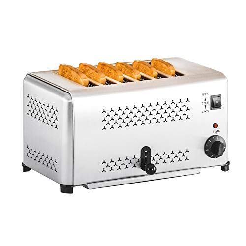 Royal Catering - RCET-6E - Tostadora industrial para 6 rebanadas - 2.500 W