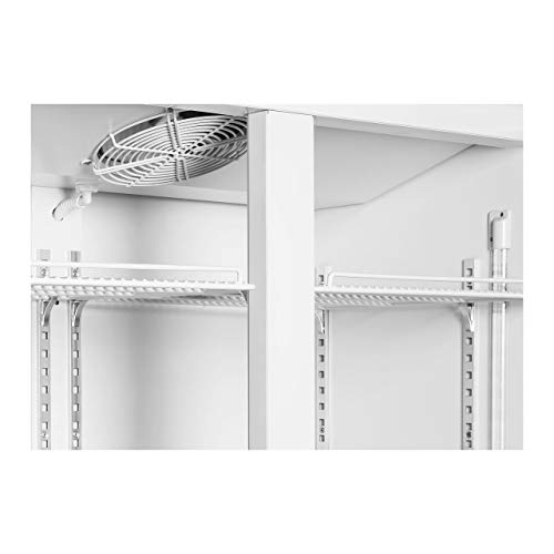 Royal Catering RCGK-600C Nevera Expositora de Bebidas Frigorifico Botellas Nevera para Bebidas Refrigerador (600 L, 2–10 °C, 400 W, 112,5x56,5x196 cm) Blanco