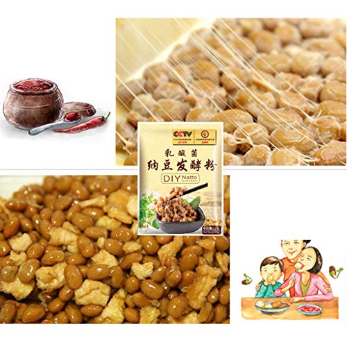 RROVE DIY Natto Powder Bacillus Subtilis Nattokinase Agent Levadura de Soja fermentada pegajosa Levadura