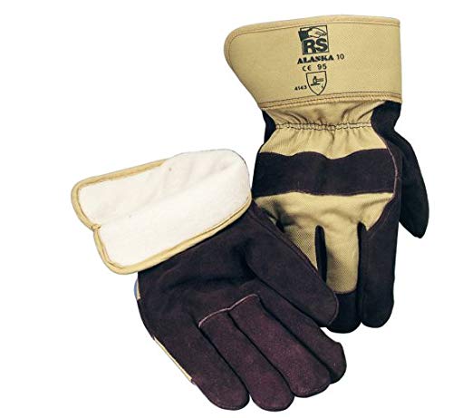 RS Alaska 9 - Guantes de protección contra el frío (piel de vacuno, 3 m, forro Thinsulate), color marrón