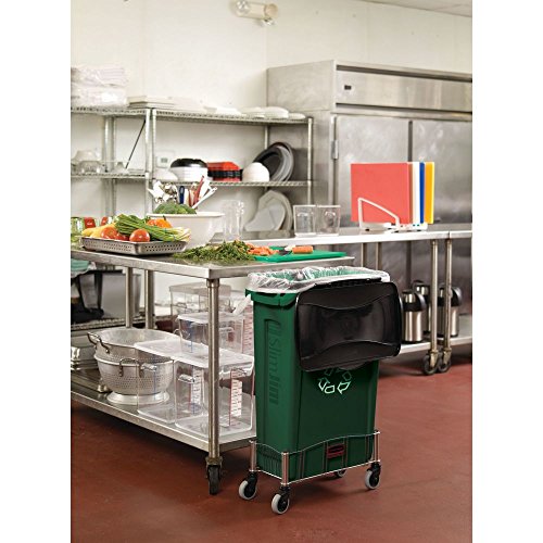 Rubbermaid Commercial Products 1955959 Cubo de Basura con Ranuras de Ventilación, 60 L, Negro