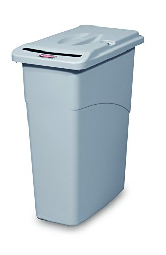 Rubbermaid Commercial Products FG9W1500LGRAY Cubo de Basura Rectangular, Gris