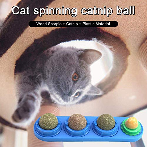 Ruiuzi Catnip Ball Gato Treats Sugar Ball Nutrición Saludable Mascotas para Gatos Bocaditos Dulces de nutrición para Gatos fijos (Gris)