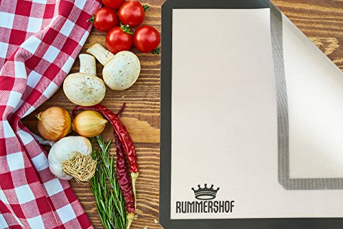 Rummershof Lámina de horno (2 esterillas): Papel de horno de silicona reutilizable (30 x 40 cm)