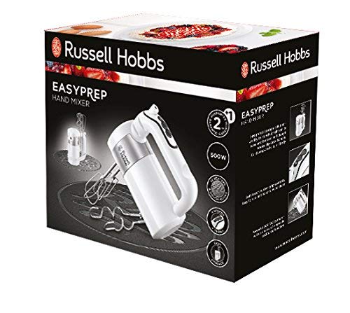 Russell Hobbs 22960-56 Batidora Amasadora, 4 Ajustes de Velocidad, 2 Varillas, 300 W, sin BPA