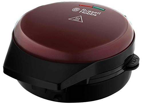 Russell Hobbs Fiesta - Gofrera 3 en 1 (3 Moldes para Magdalenas, Donuts y Gofres, 900 W, Negro y Rojo) - ref. 24620-56