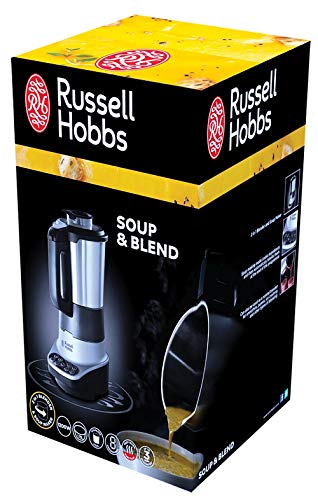 Russell Hobbs – Robot de cocina 2 en 1 (Licuadora y Máquina para hacer Sopas, 1200W, Inox, 1,75l, Gris) -ref. 21480-56