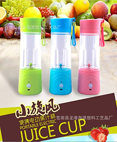 S-TROUBLE 380ML Multifuncional Portátil USB Recargable Eléctrico Exprimidor Vaso Extractor de Jugos Vegetal Fruta Licuadora Botella de Agua Grande