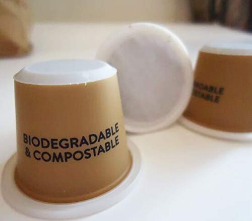 SABOREATE Y CAFE THE FLAVOUR SHOP - Cápsulas de Café Intenso - Compostables y Biodegradables - 50 unidades