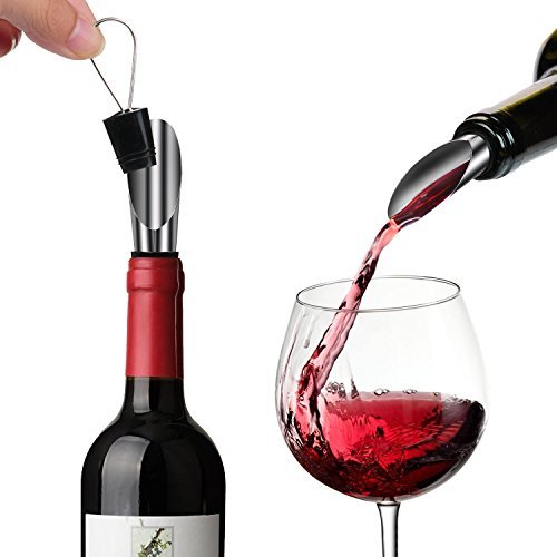 Sacacorchos Electrico, TURATA Abrelatas Electrico Profesional, Abridor Botellas de Vino con Cortador de Papel, Vertedor, Tapón de Vino Silicona de Vacío y Cable de Datos