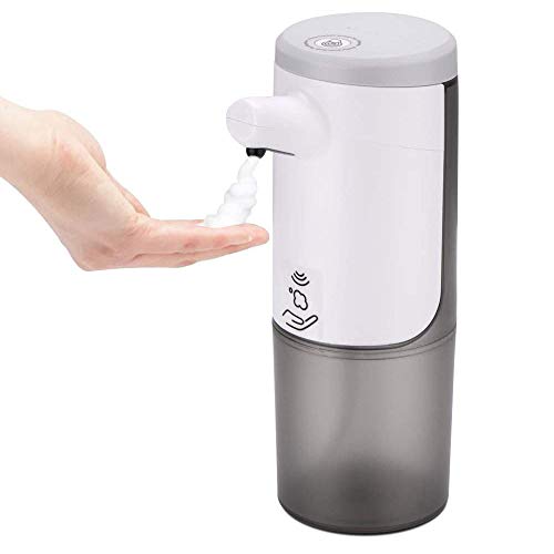 SACHUKOT Dispensadores de loción y de jabón 450ML,Dispensador de Jabón Automático Sensor de Movimiento Inteligente y Impermeable IPX4, Recargable Dosificador Jabon Espuma con USB para Cocina, Baño