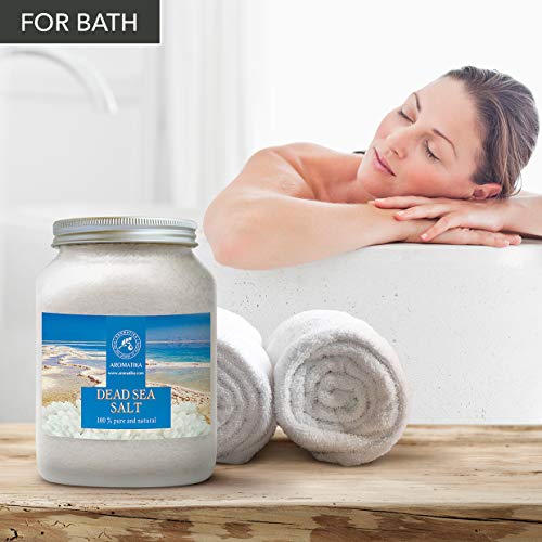 Sal del Mar Muerto 1000g - 100% Puro y Natural - 1Kg Sales del Mar Muerto - Mejor para un Buen Sueño - Alivio para el Estrés - Baño - Belleza - Relajante - Sales de Baño