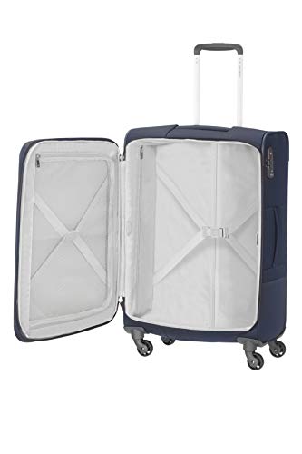 Samsonite Base Boost Spinner M Maleta Expansible, 78 cm, 105/112.5 L, Azul (Navy Blue)