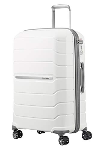 Samsonite Flux - Spinner 68/25 Expandable Equipaje de Mano, 68 cm, 95 litros, Blanco (White)