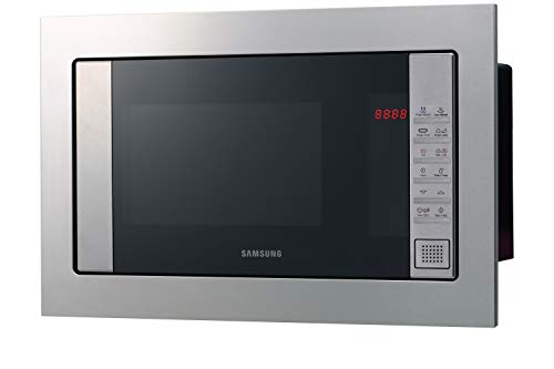 Samsung FG87SST/XEC Microondas de Integración Con Grill, 23 Litros de capacidad, Interior Cerámico Enamel, Potencia 800W/1100W, Acero Inoxidable, Sistema de ondas TDS, Limpieza Vapor Steam Clean