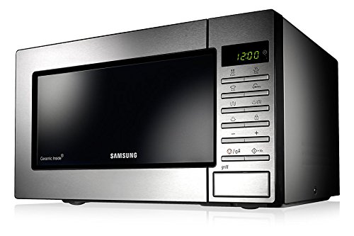 Samsung GE87M-X/Xec - Microondas con Grill, 800 W/ 1100 W, 23 Litros, Color Gris/ Acero Inoxidable