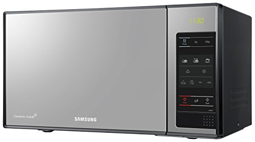 Samsung ME83X/XEC - Microondas sin Grill, 800 W, 23 Litros, 6 Niveles de Potencia, Interior Cerámico para Mayor Facilidad en la Limpieza, Color Negro