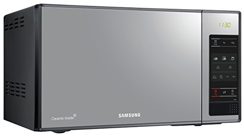 Samsung ME83X/XEC - Microondas sin Grill, 800 W, 23 Litros, 6 Niveles de Potencia, Interior Cerámico para Mayor Facilidad en la Limpieza, Color Negro