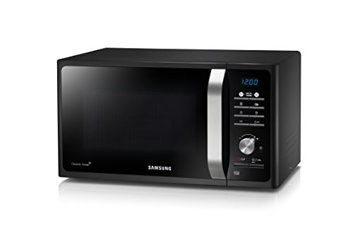 Samsung MG23F301TAK/EC Microondas con Grill, 23 Litros de Capacidad, Potencia 800W/1100 W, Interior Cerámico Enamel, Sistema de Ondas TDS, Color Negro, (An x Al x Prof) 490 x 275 x 392 mm