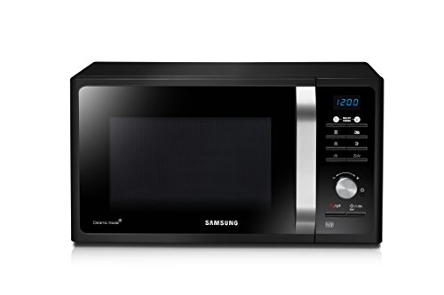 Samsung MG23F301TAK/EC Microondas con Grill, 23 Litros de Capacidad, Potencia 800W/1100 W, Interior Cerámico Enamel, Sistema de Ondas TDS, Color Negro, (An x Al x Prof) 490 x 275 x 392 mm