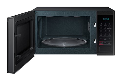 Samsung MG23J5133AK/EC Microondas con Grill, 23 Litros de Capacidad, Potencia 800W/1100W, Interior Cerámico Enamel, Color Negro Mate