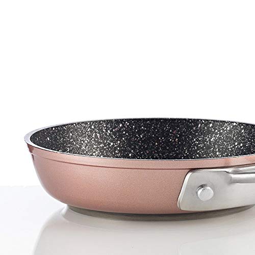 San Ignacio Sarten Aluminio Forjado Apta para Inducción, Rosa, 16 cm. diámetro