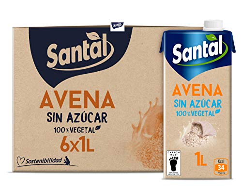 Santal Bebida Vegetal de Avena sin Azúcar - pack 6 x 1Lt