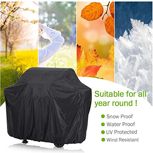 SaponinTree Funda para Barbacoa Impermeable, 210D Resistente al Viento, Resistente al Polvo, Anti-UV, Cubierta para Parrilla de Gas Resistente, Oxford Funda Protectora para Barbacoa BBQ