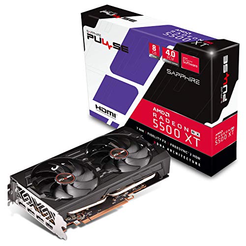 Sapphire 11295-01-20G AMD Radeon RX 5500 XT Pulse OC 8GB GDDR6 Tarjeta Gráfica HDMI/3xDP