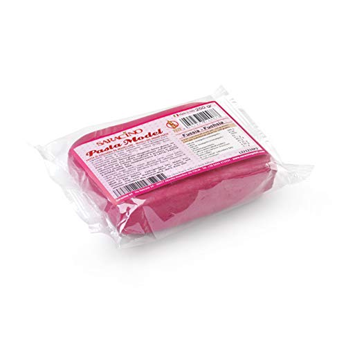 Saracino Pasta fondant Model Fucsia Para modelar De 250 g Sin gluten Made in Italy