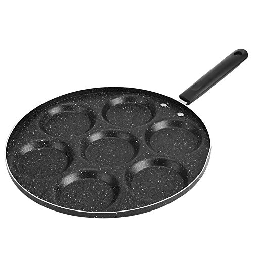 Sartén de Huevo de 7 Tazas Sartén de Huevo de Aleación de Aluminio Antiadherente 11. Sartén de Hamburguesa de Huevo Frito Y Escalfado de 8 Pulgadas Olla de Desayuno para Herramienta de Cocina Casera